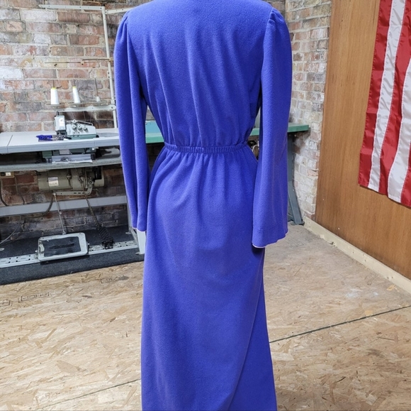 Vintage purple 80's comfy robe Medium - Picture 7 of 8